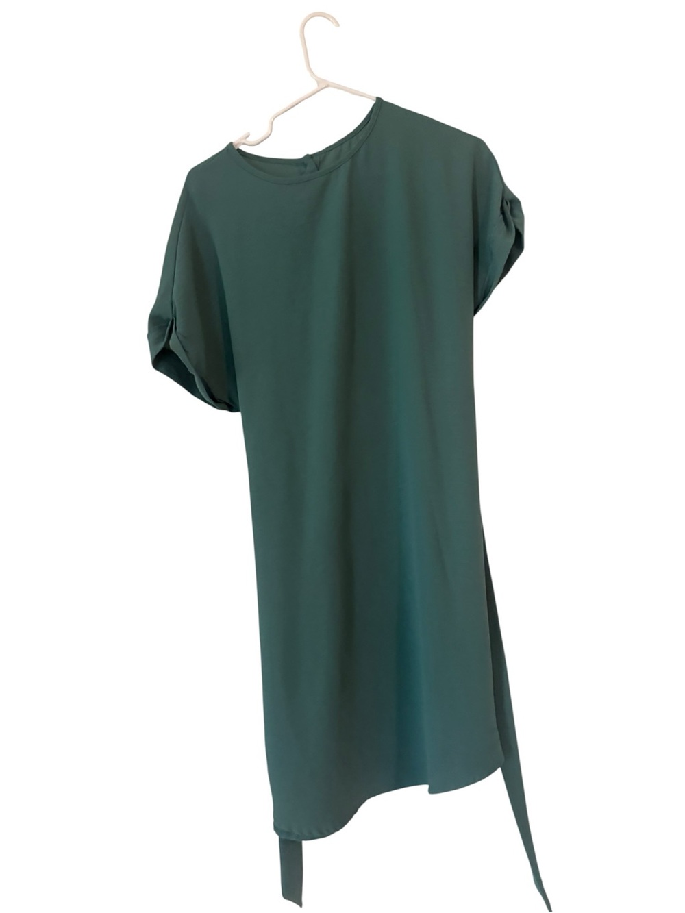 Women's Green Short-Sleeve Mini Dress